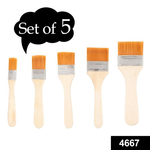 4667 Artistic Flat Painting Brush - Set of 5