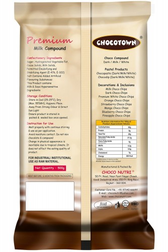 0049 Chocotown Premium Milk Compound 400gm | Chocotown Milk Choco Slab |