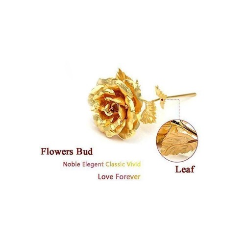 0879 24K Artificial Golden Rose For Gift (10 inches)